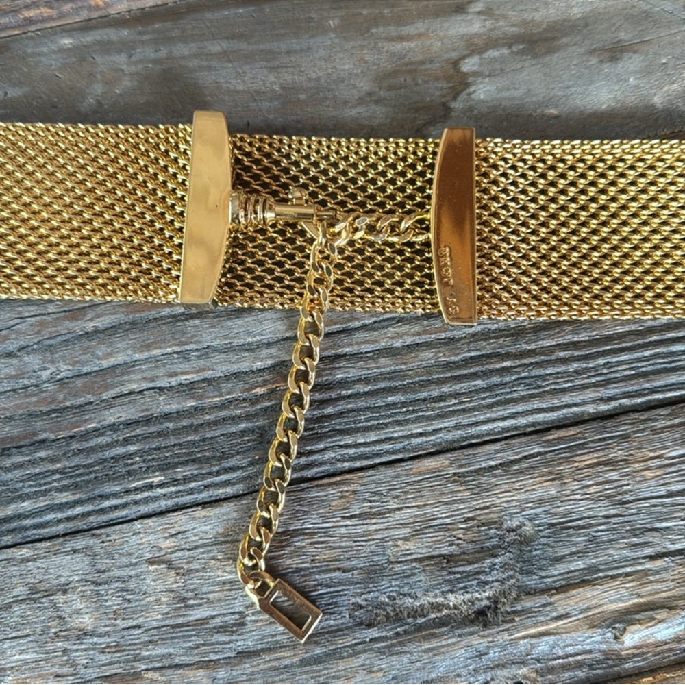 St. John Vintage gold plated mesh adjustable belt EVC 30-34.5” - Picture 4 of 7